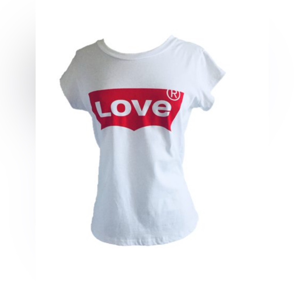 Love White T-shirt with Batwing Logo